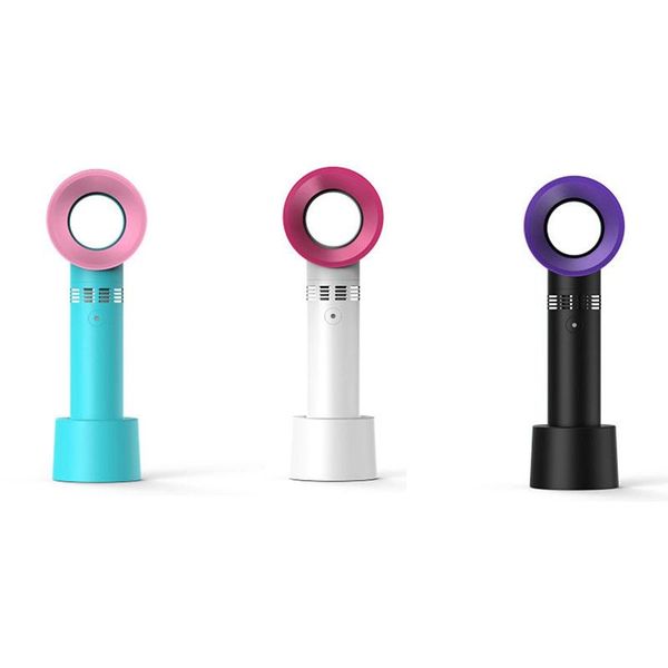 

3-speed adjustable mini portable leafless fan handheld deskdual-purpose usb charging small electric fans