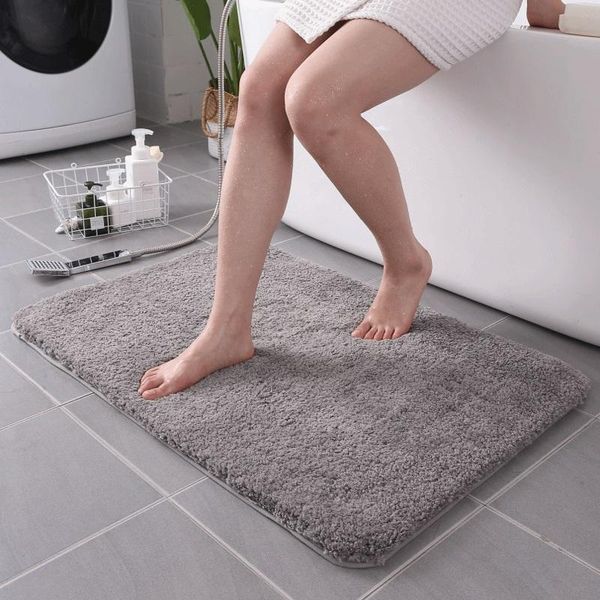 

bath mats 1pcs bathroom rugs absorbent non-slip mat thicked plush carpet living room bedroom toilet floor