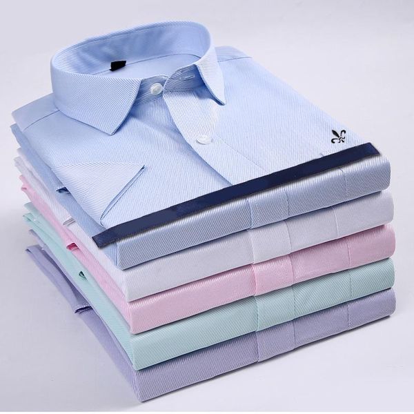 

men's casual shirts dudalinas camisa male short sleeve men shirt social masculina brand clothing slim fit chemise homme, White;black