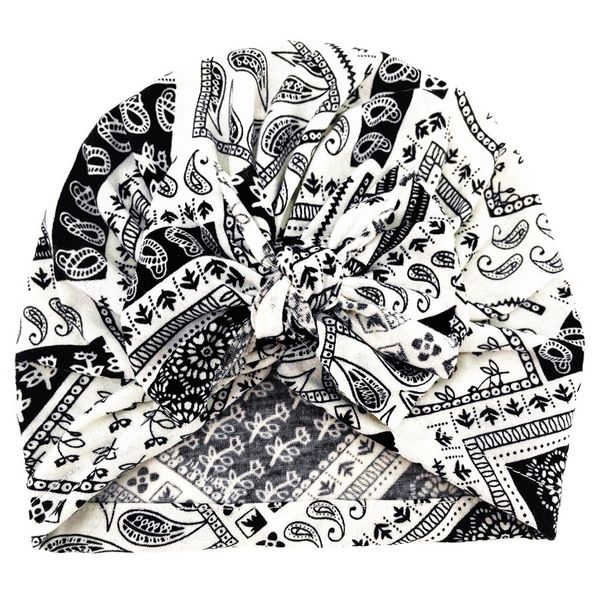 

baby girl hat with bow toddlers soft turban knotting cap, Slivery;white