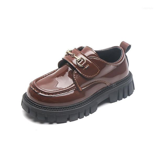 

flat shoes cnfsnj 2021 children girls spring autumn lovely princess kids for pu leather soft sole toddler baby 26-361, Black;grey