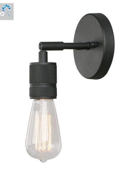 

wall lamp permo minimalist single socket 1- light industrial sconce vintage metal