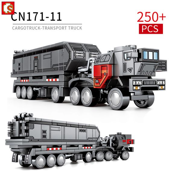 

sembo block 200+pcs toys kids bricks boys birthday gift toys building blocks educational crane cargo truck transport car block