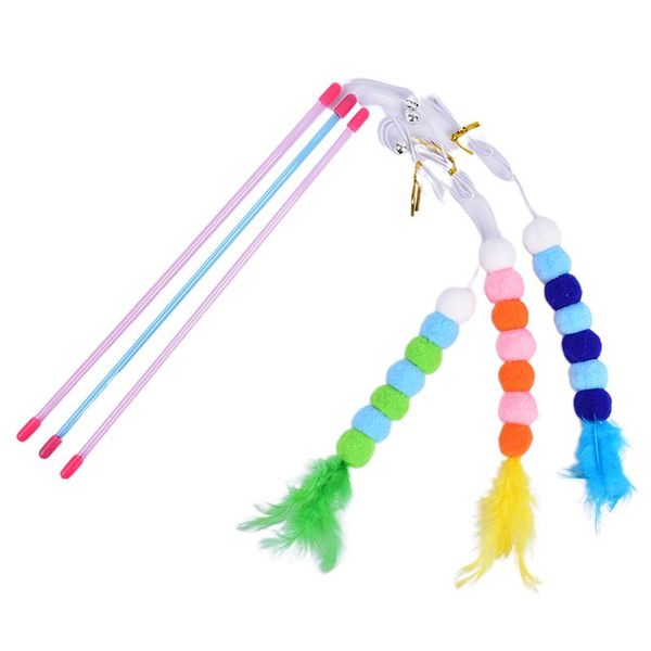 

cat toys 2021 funny stick feather chaseturkey tease toy cats supplies