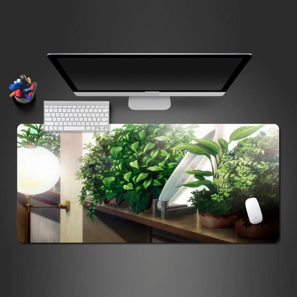

mouse pads & wrist rests a pair of warm indoor green potted pad natural rubber durable overlock pc mat