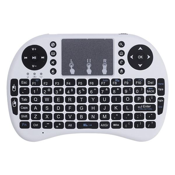 

keyboard mouse combos i8 mini wireless flying 2.4g touch version intelligent three color backlight running lamp