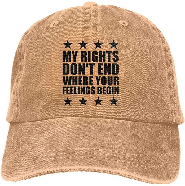 

ball caps my rights don't end where your feelings begin soft casquette cap vintage adjustable baseball, Blue;gray