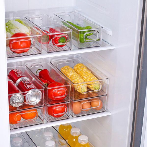 

storage bottles & jars refrigerator organizer bins stackable fridge food box with handle clear plastic pantry er tool
