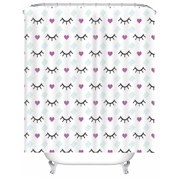 

creative eyelash design 3d curtains waterproof polyester modern brief fashion bathroom shower