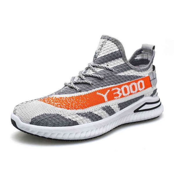 

autumn men's shoes 2021 korean fashion student running comfortable flying woven shoes sneakers men's sports, Black