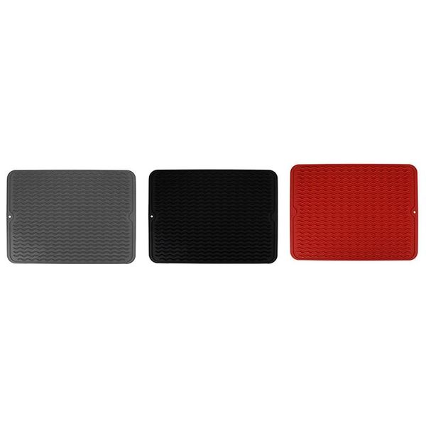 

mats & pads multifunctional silicone mat cup pad diy kitchen waterproof heat tableware placemat table for drying dishes-abux