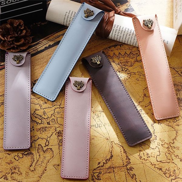 

Bq9 personalized and pure handmade crazy horse leather bags protective case pencil box pencil box head layer of cow leathercreative pro