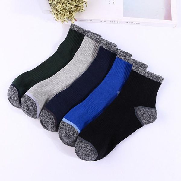 

sports socks quick drying men outdoor hiking camping cycling half thick running sport bike sock, Black