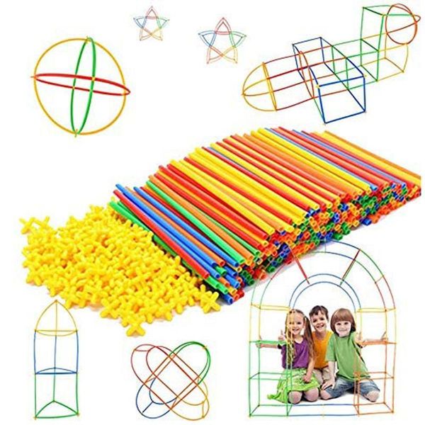 

jewelry pouches, bags 100piece straw block for kids toys stem educational building set jeux de construction pour enfant speelgoed meisjes jo, Pink;blue