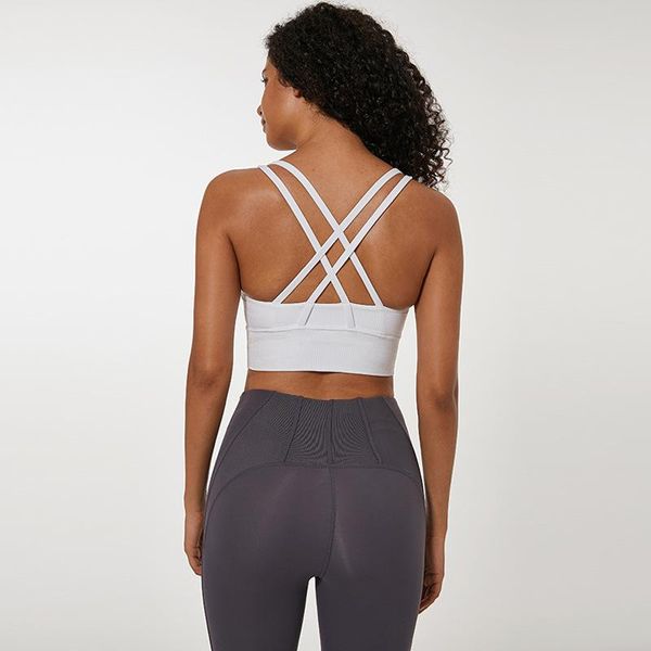 

yoga outfits sports bra women bralette fitness gym active running workout walking pad tank tube crop push up seamless, White;red