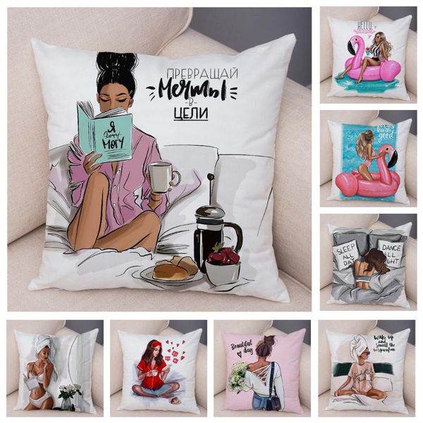 

mother's love pillow case fashion cartoon short plush 45*45cm decor family series cushion cover for sofa home throw pillowcase cushion/