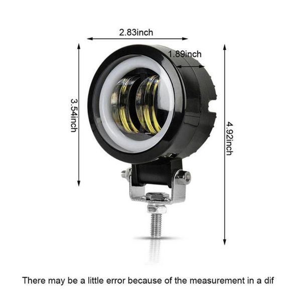 

car headlights led round work fog 20w headlight ip68 lights waterfood auto q1c5