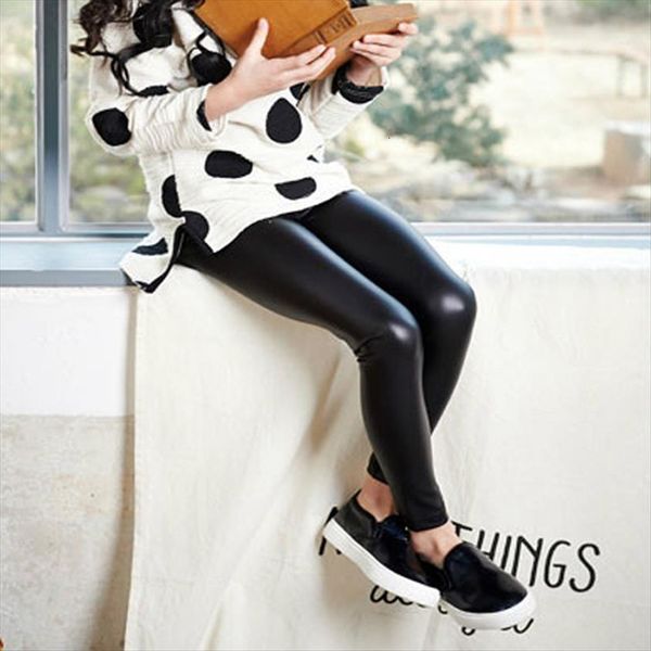 

girl skinny pants black kid leather baby legging leggins child, Blue