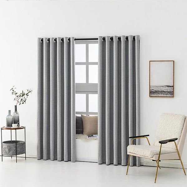 

curtain & drapes 80%-85% blackout window curtains thicken cotton linen thermal insulated for living room bedroom kitchen shading