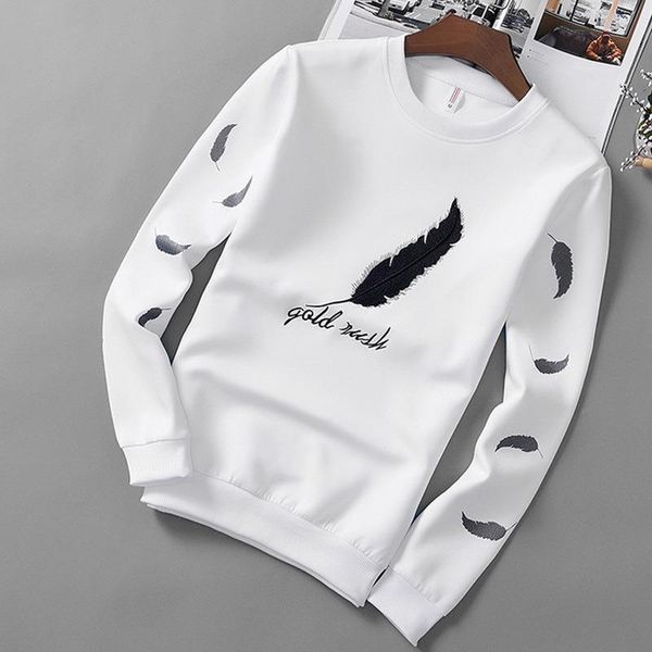 

men's hoodies & sweatshirts dihope mens o-neck pullovers spring autumn men casual pure color streetwear tee shirts, Black