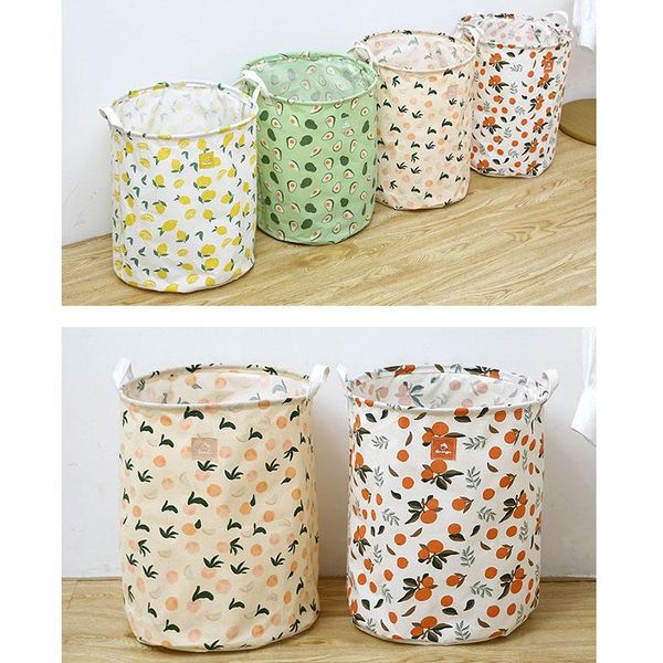 

laundry bags folding basket household clothing storage bucket clothes toys organizer large capacity round bin bag
