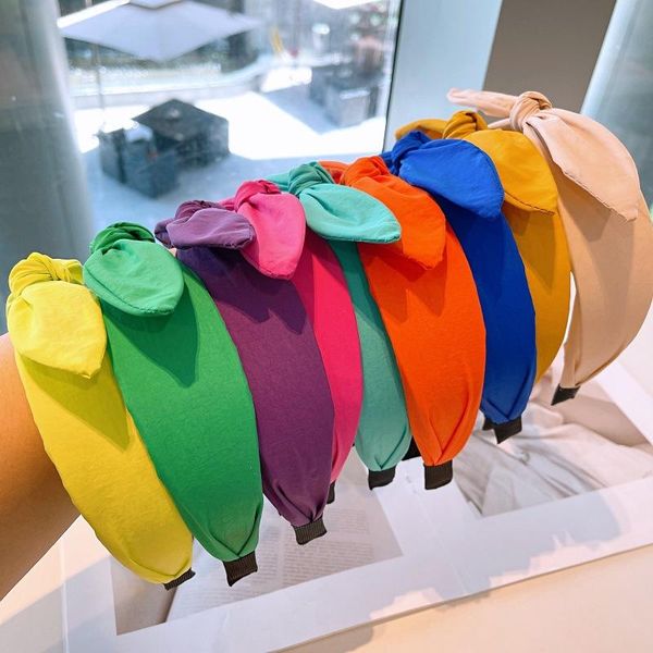 

hair clips & barrettes 2021 color bow band candy wide-brimmed hairpin ins net red temperament headband girl accessories, Golden;silver