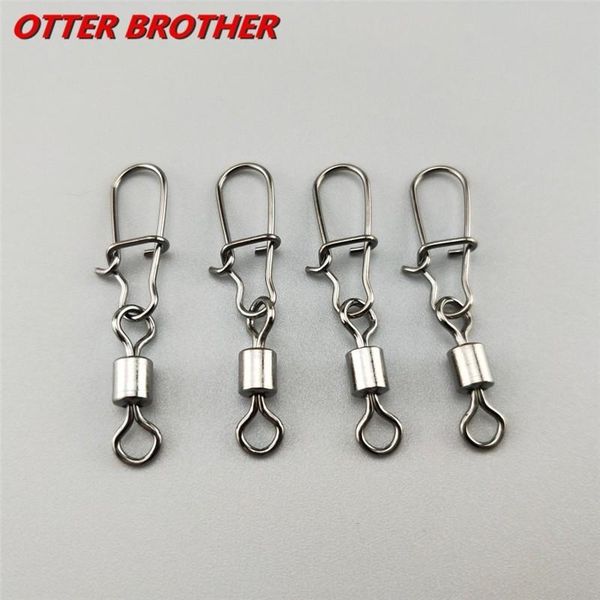 

2# 4# 6# 8#10# 12#14# stainless steel fishing connector pin bearing rolling swivel snap pins tackle accessories hooks