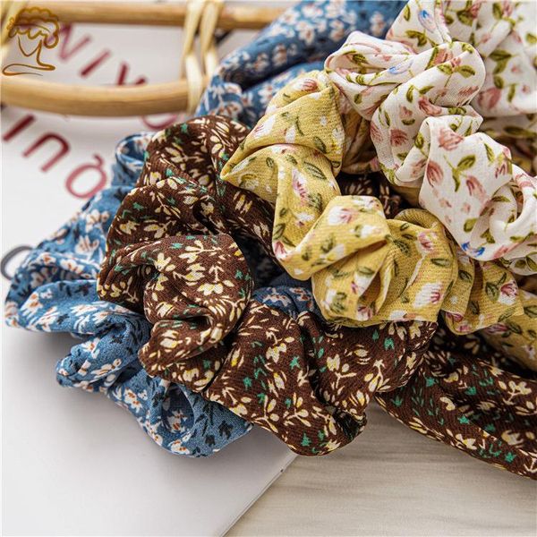 

hair accessories floral knotted ponytail ribbon large intestine ring head women's bandeau elastic band rubber headband