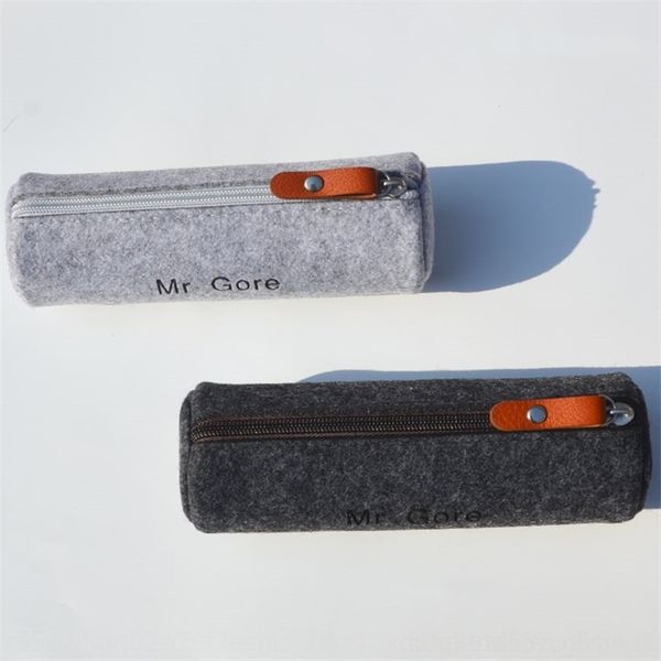 

FCc felt can add simple bags gift creative pencilzipper zipper solid felt pencil bag batch