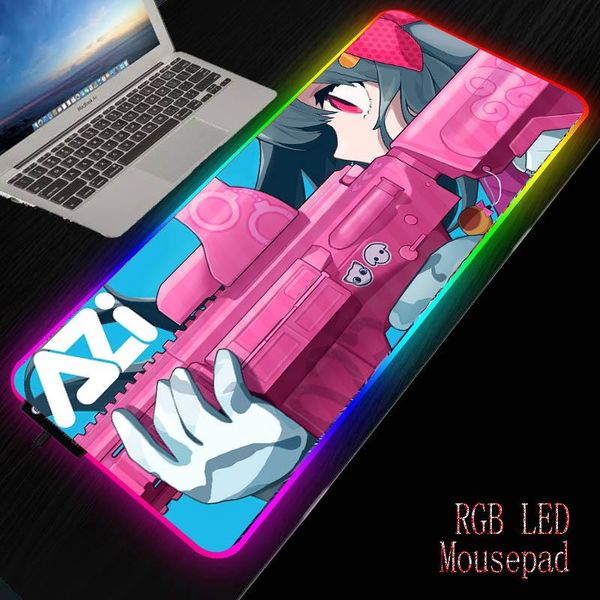 

mouse pads & wrist rests mrg anime girl with gun pink large gaming pad anti-slip mat keyboard desk for lapcomputer gamer