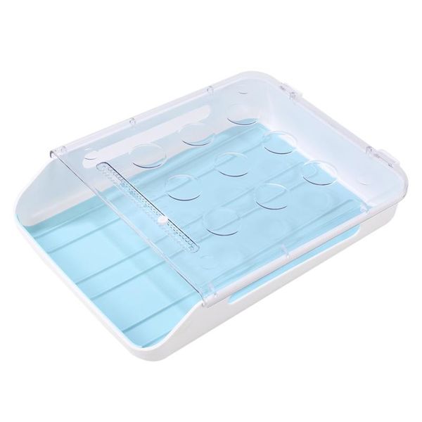 

storage bottles & jars 21 grid egg rack holder automatic rolling container stackable tray kitchen fridge box