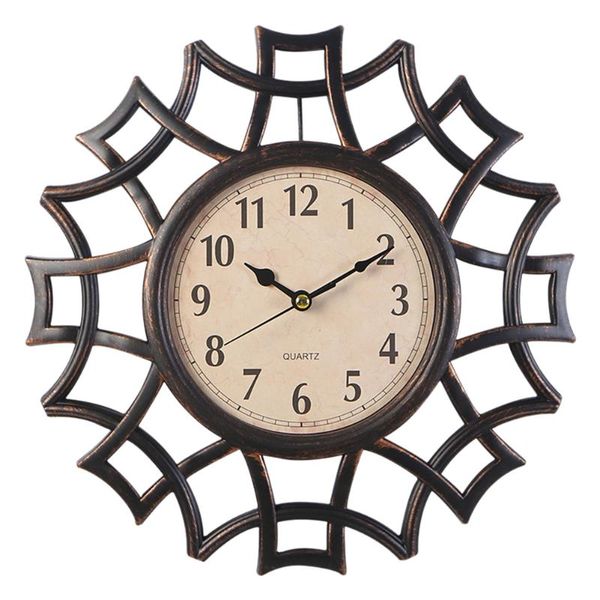 

decorative gifts living room nordic style vintage numerals geometric 10 inches round abstract silent wall clock quartz needle clocks