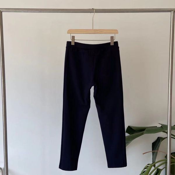 

autumn new women's drill bird elastic waist sports loose casual straight pants 083003, Black;white