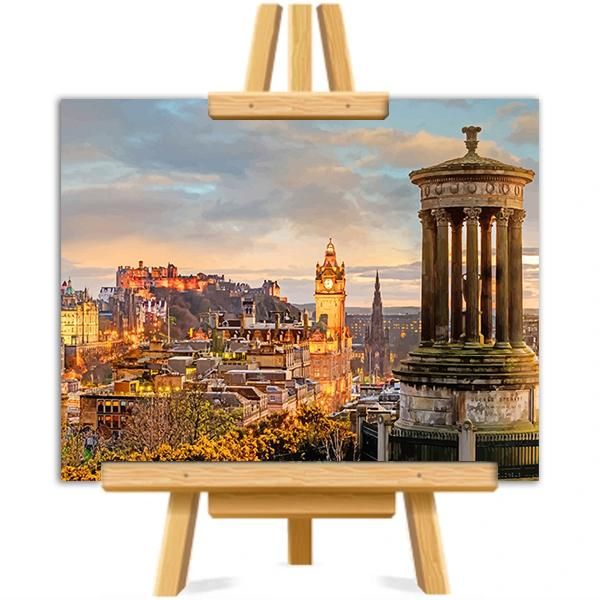 

paintings stewart monument edinburgh picture diy painting by numbers colouring zero basis handpainted oil unique gift home decor
