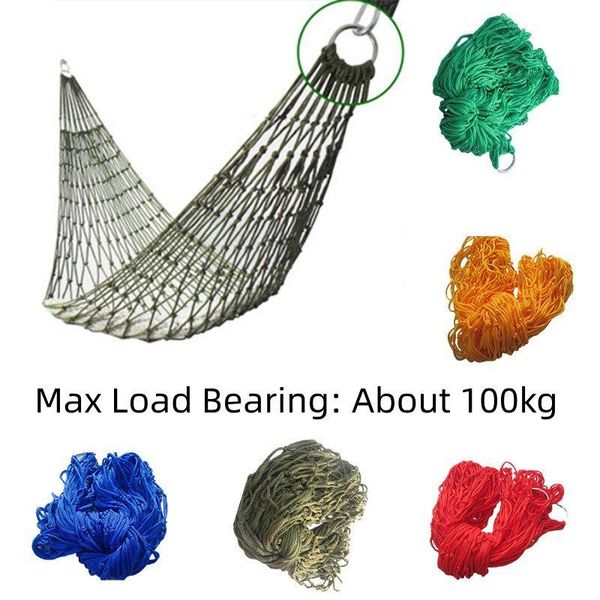 

outdoor gadgets portable nylon camping hammock rope reticular furniture garden picnic travel mesh swing sleeping hanging bed