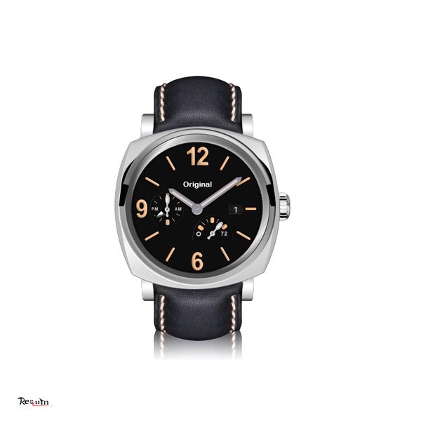

men's luxury automatic mechanical watch requin pam 1950 silver white case bang sapphire full working subdial 12, Slivery;brown