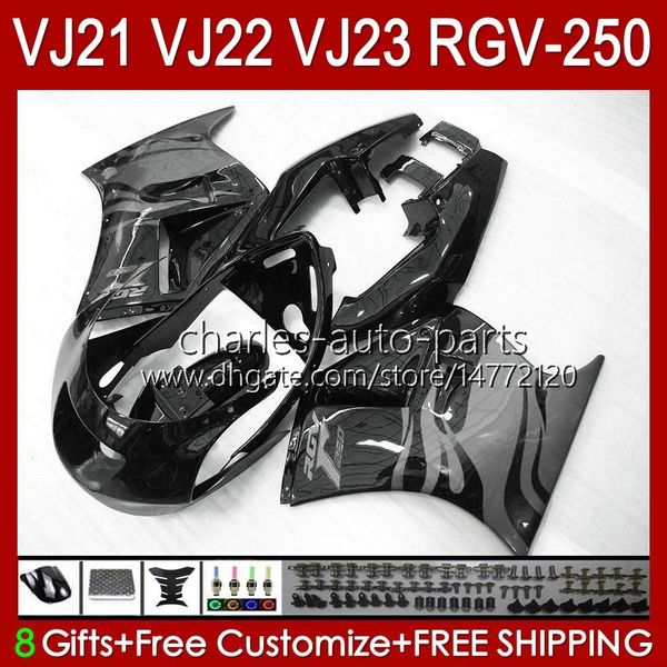 Тело для Suzuki RGV-250 RGVT Black Glossy RGV 250CC 250 CC 1990 1991 1992 1993 94 95 96 20HC.184 RGV250 SAPC VJ22 RVG250 Панель RGVT-250 90 91 92 93 1994 1995 1996