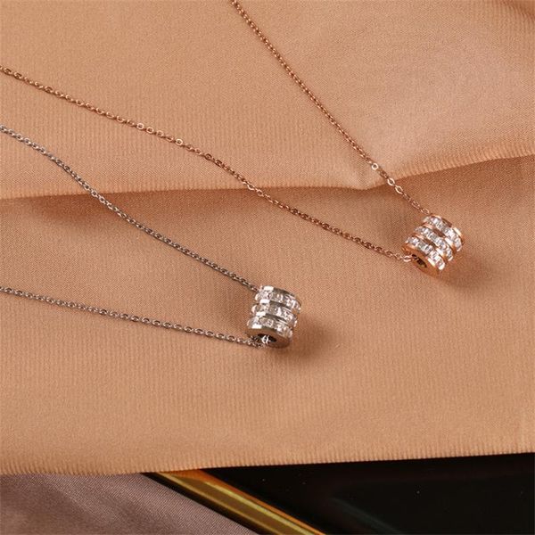 

pendant necklaces titanium steel does not fade small waist luxury necklace simple rose gold clavicle chain ornaments wholesale, Silver