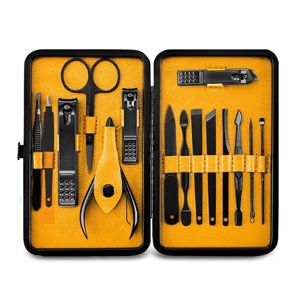 

nail art equipment 7pcs/set manicure clippers pedicure set portable travel hygiene kit stainless steel cutter tool, Silver