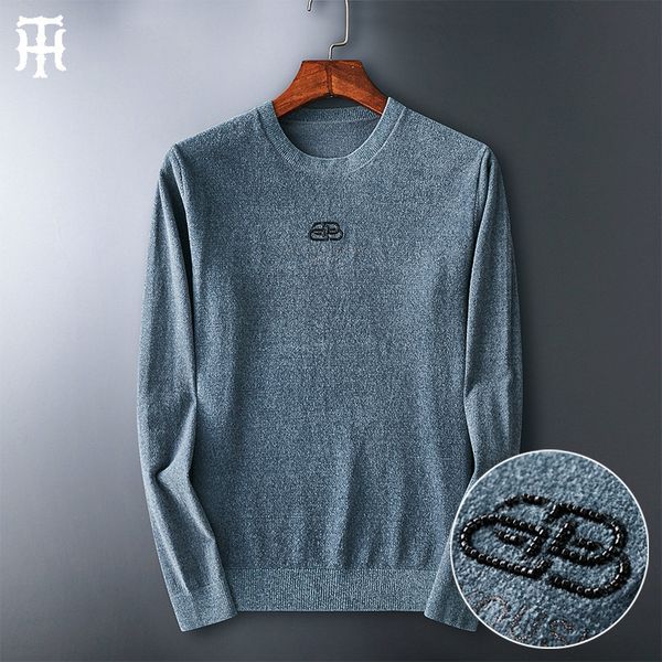 

sweater knit men's clothing australian plush warm chenille round neck pullover fashion brand, White;black