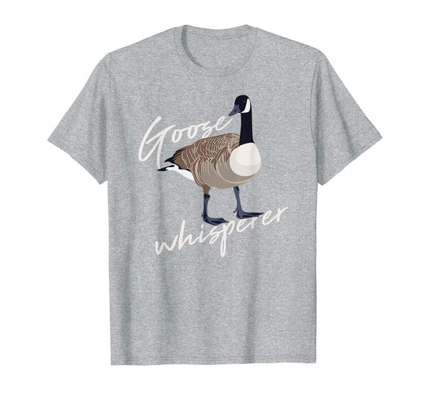 

canadian goose whisperer funny cute bird hunter gift animal t-shirt, White;black