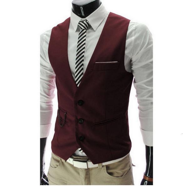 

men's vests arrival for men slim fit mens vest male waistcoat gilet homme casual sleeveless formal business jacket hdbl, Black;white