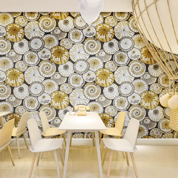 

wallpapers modern fashion personality bohemia yellow green red blue umbrella el restaurant living room bedroom beauty salon wallpaper