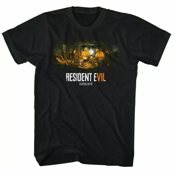 

RESIDENT EVIL Biohazard T Shirt Licensed Video Gaming Tee Black, White;black