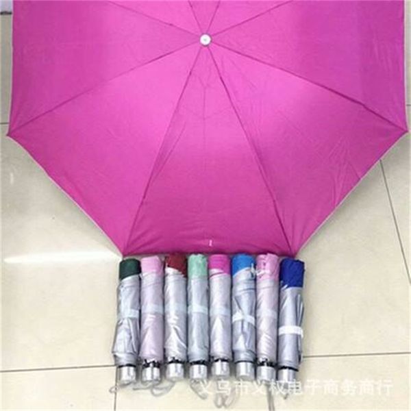 

three fold 8-strand folding umbrella 8k silver calico business gift