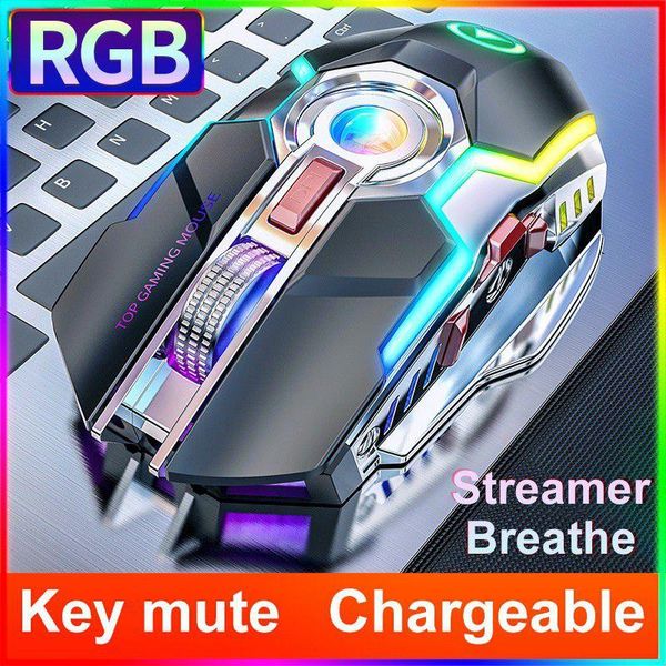 

mice a5 wireless mouse rgb light-emitting mute rechargeable lithium battery 500 mah