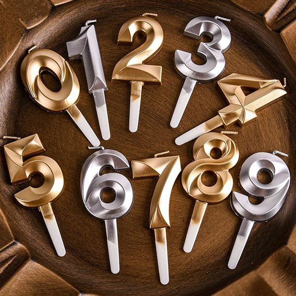 

other event & party supplies golden diamond number candles gold happy birthday cake decoration for