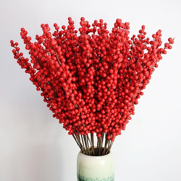 

decorative flowers & wreaths berry picks - 144 artificial red stems christmas tree decorations 7.5 inches for christma home decors