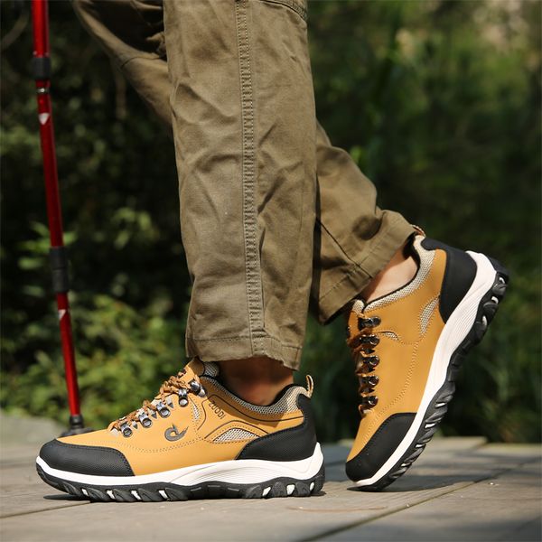 

fashion outdoors sneakers waterproof men's shoes men combat desert casual shoes zapatos hombre big size 39-48 with box, Black