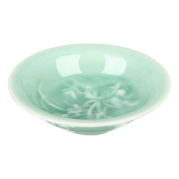 

cups & saucers creative household embossed celadon tea cup porcelain bowl plant pattern color change tableware for restaurant home (random e